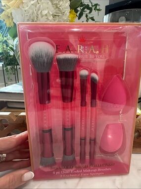 F.A.R.A.H. Pink 6-Piece Dual-Ended Brush & Sponge Set